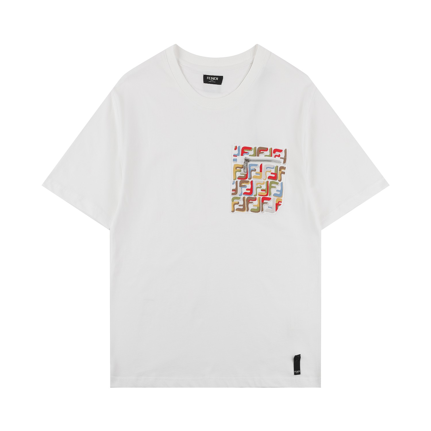Camiseta Fendi* 2025SS edición limitada del Año de la Serpiente con bordado de monstruo pequeño, nuevo en tienda, borda…