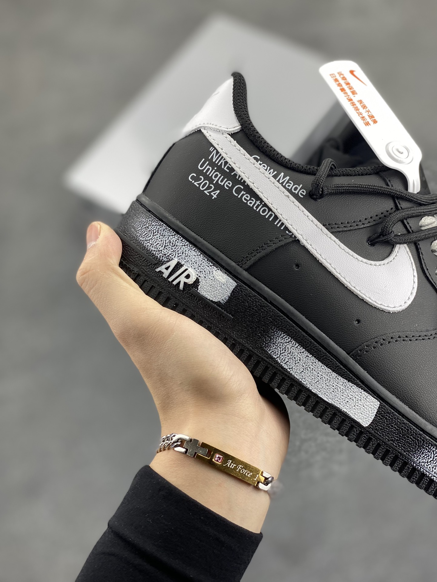 图片[6]-Nike Air Force 1 Low’07 高街off风 空军一号低帮休闲板鞋 定制皮料 定制鞋盒 配件齐全 原楦原纸板 纯正空军版型 内置全掌气垫 货号：ZH0316-059 尺码：36 36.5 37.5 38 38.5 39 40 40.5 41 42 42.5 43 44 44.5 45-选品中心