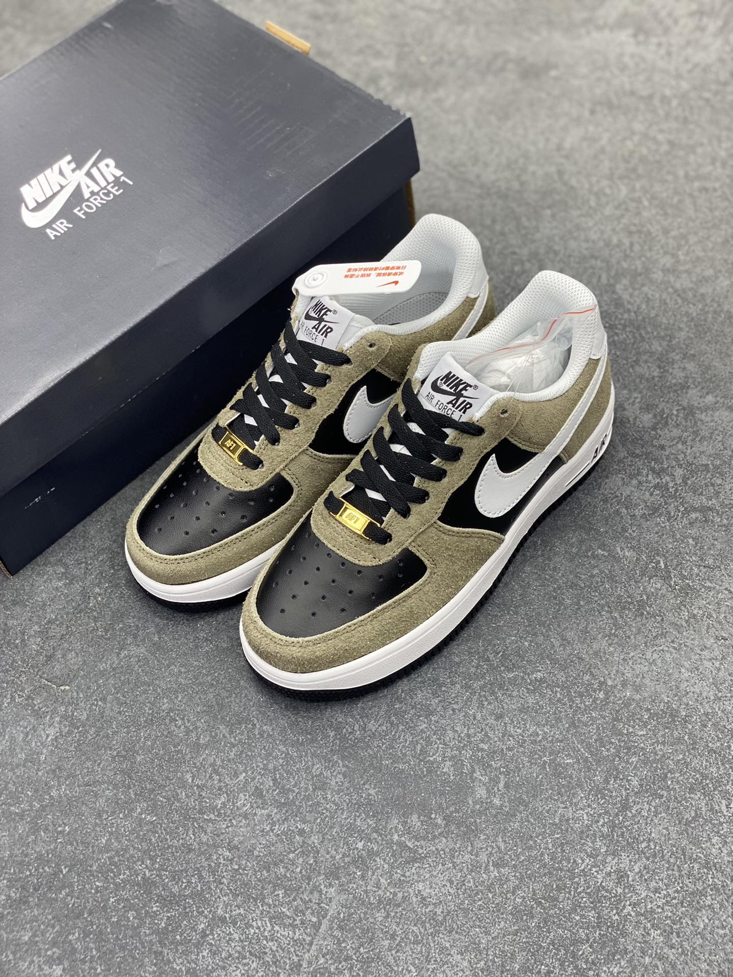图片[8]-福利特价   Nike Air Force 1 Low 麂皮绿 低帮空军一号休闲板鞋 定制皮料 原楦原纸板 纯正空军版型 高清洁度 内置全掌气垫 货号：AV0383-225 尺码：36 36.5 37.5 38 38.5 39 40 40.5 41 42 42.5 43 44 44.5 45-选品中心