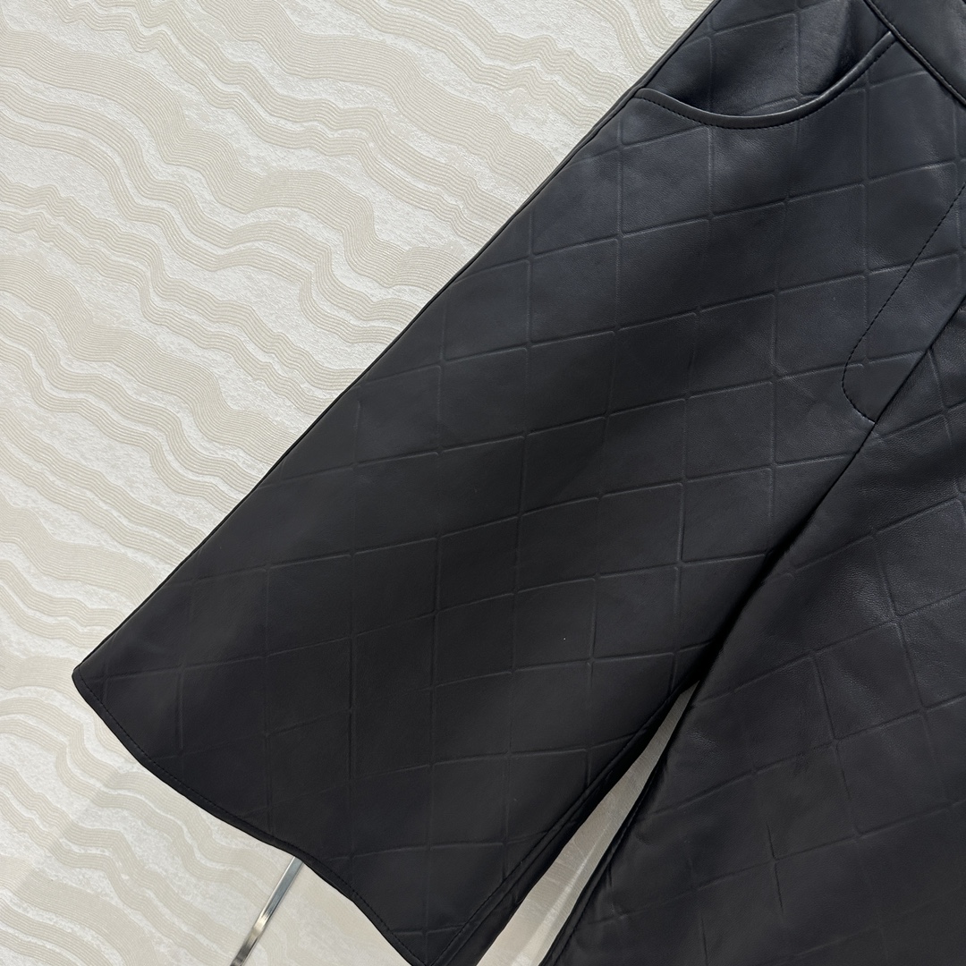 Coco Girl Style Leather Shorts, High-End Single Product Quality, Black, Size 38 5 i1741025458 1688 7