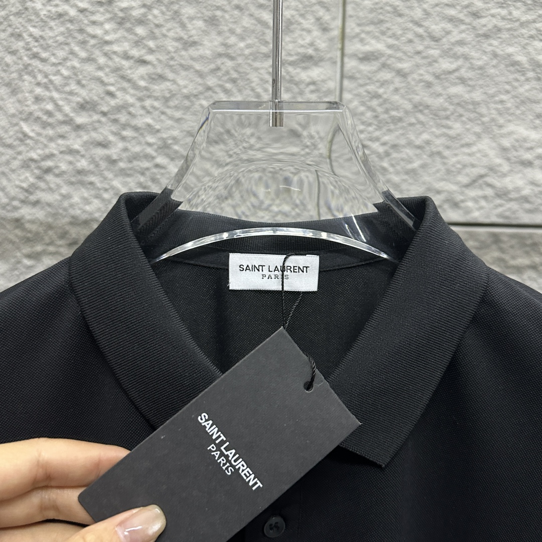YSL St. Lollan 2025 New Polo: Men’s & Women’s Short Sleeves, Various Sizes & Colors - 图片 5