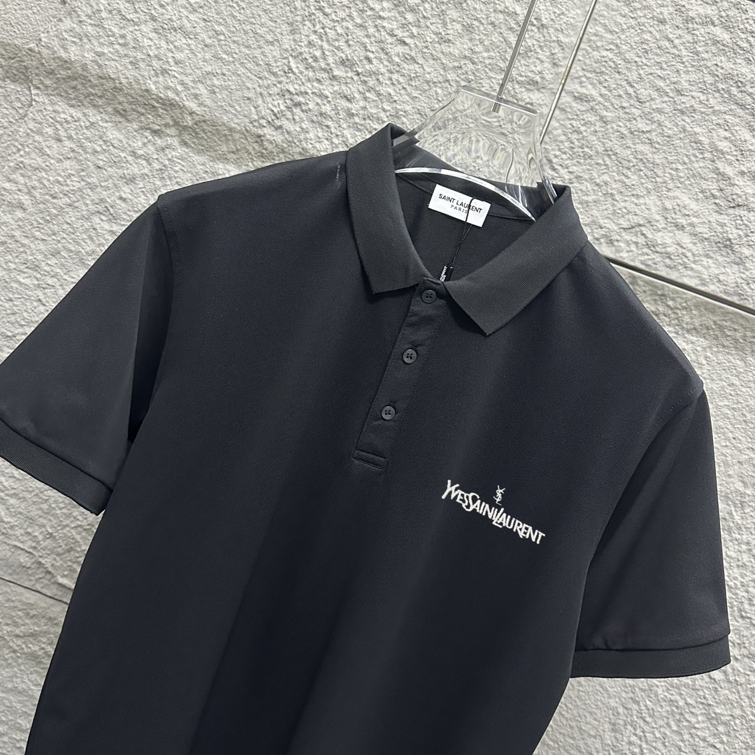 YSL St. Lollan 2025 New Polo: Men’s & Women’s Short Sleeves, Various Sizes & Colors - 图片 2