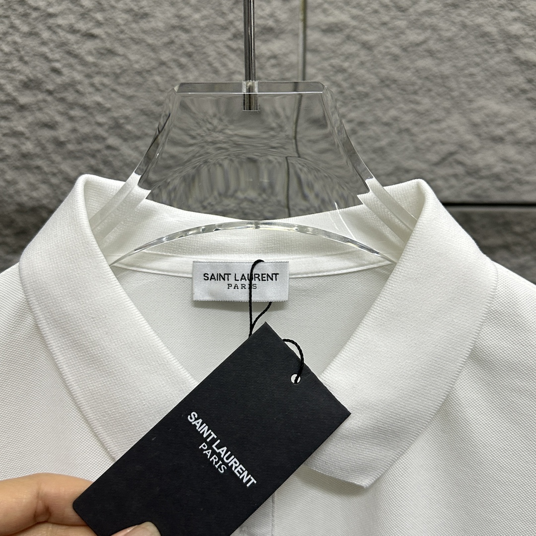 New YSL St. Lollan Polo 2025: Men’s & Women’s Short Sleeve, Various Sizes & Colors - 图片 4