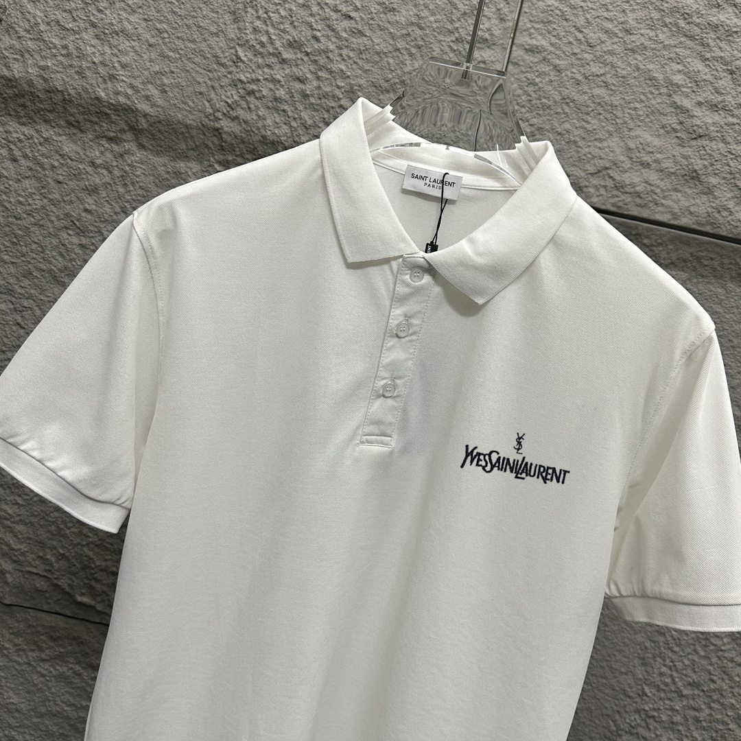New YSL St. Lollan Polo 2025: Men’s & Women’s Short Sleeve, Various Sizes & Colors - 图片 3
