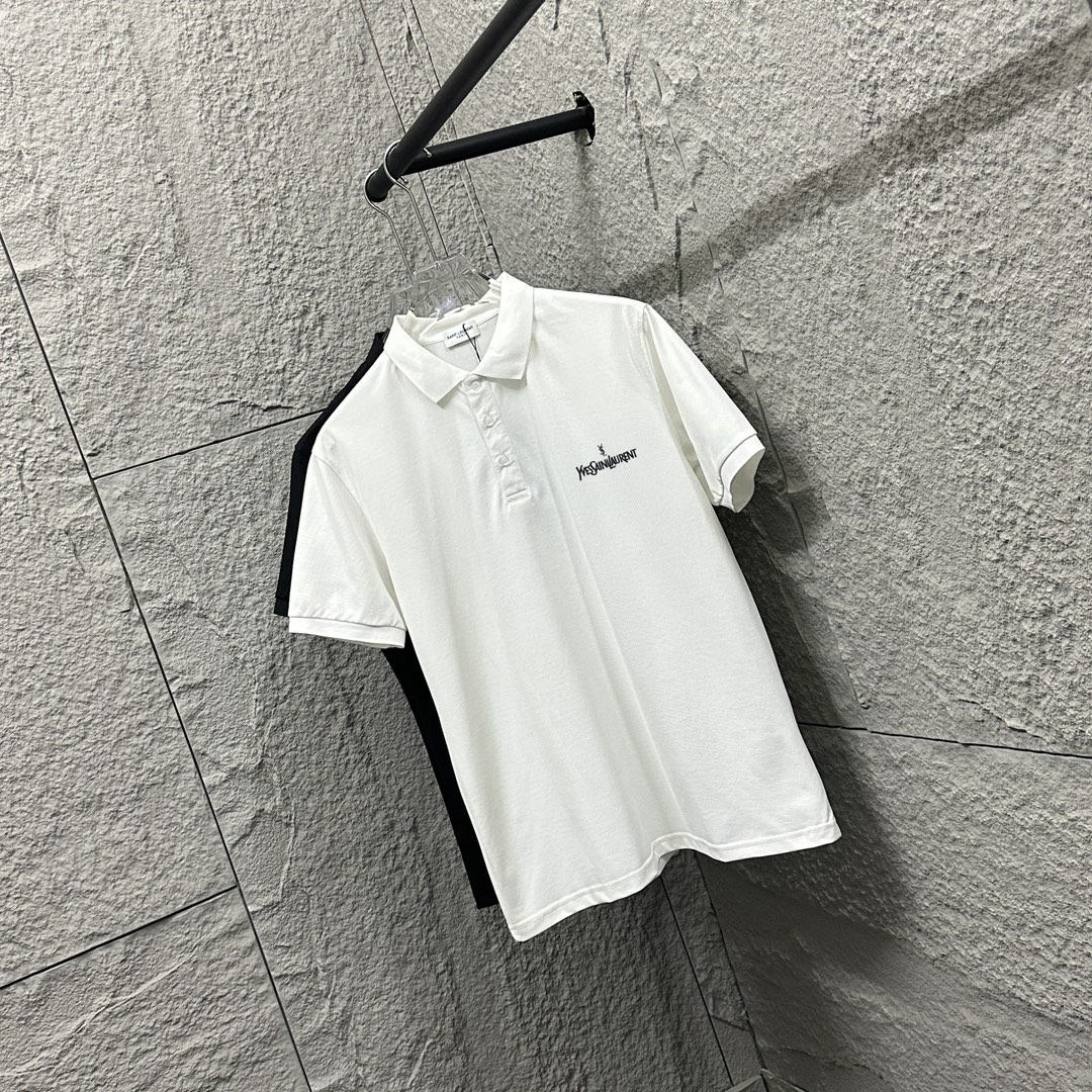 New YSL St. Lollan Polo 2025: Men’s & Women’s Short Sleeve, Various Sizes & Colors - 图片 2