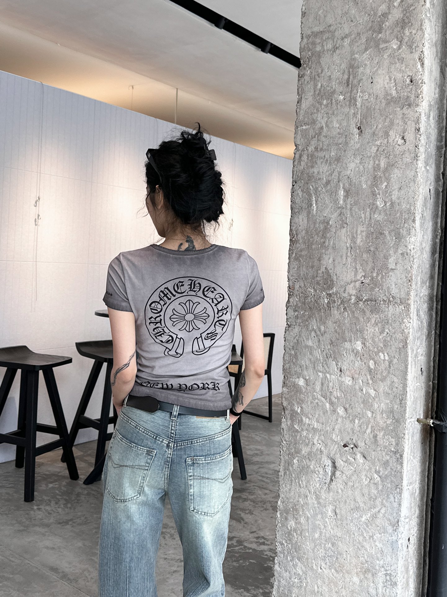  🆕克罗心✝️｜新款洗水小版上衣，面料95%棉，5%氨纶，柔软透气上身舒适，修身显瘦，胸前经典印花log