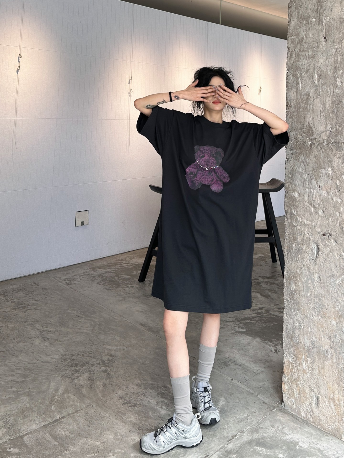  🆕WE11DONE｜新款彩色烫钻项链小熊连衣裙，百分百棉💯最新印花素材，全手工定位排钻，位置固定不随机