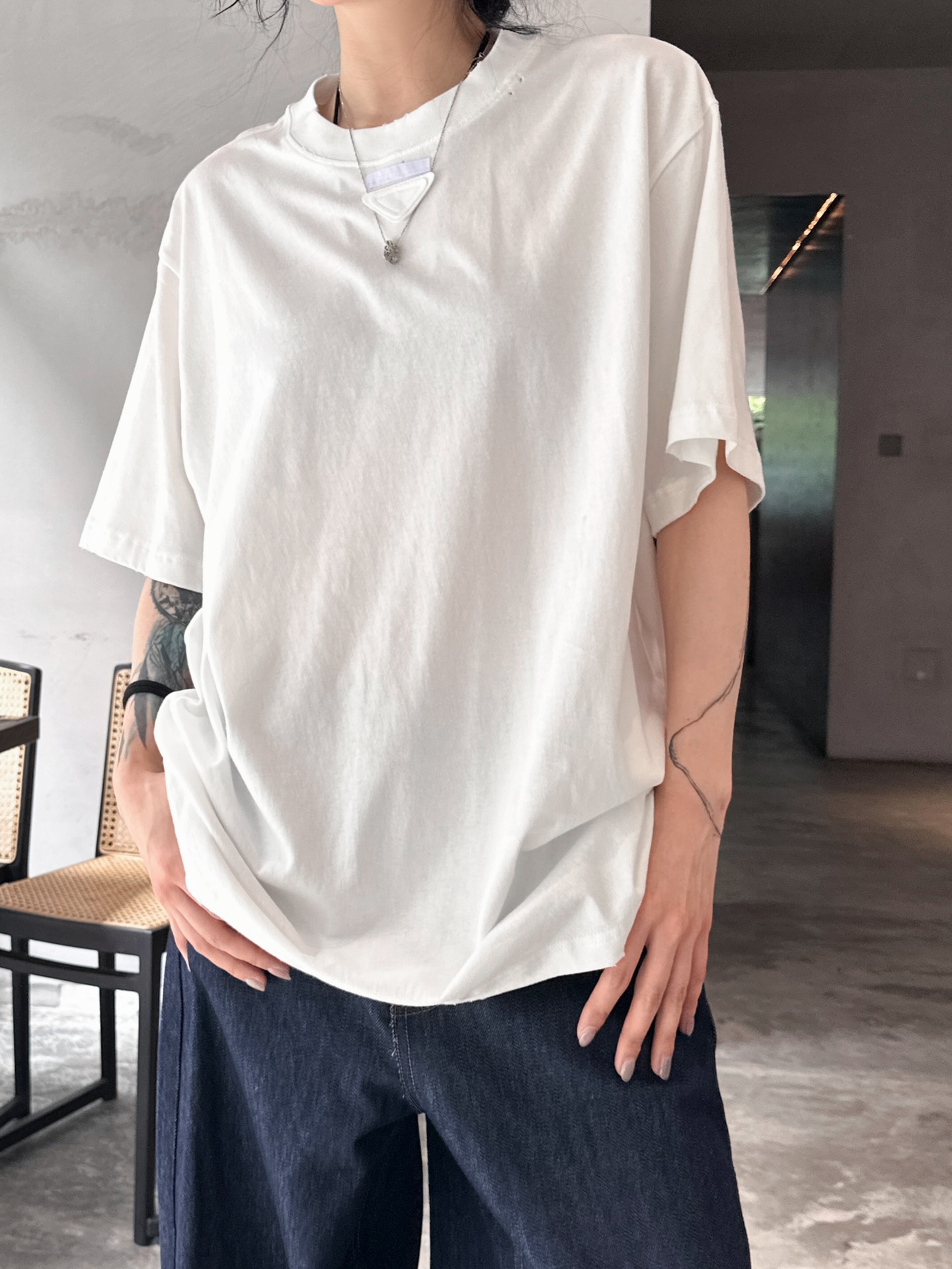  🆕P家｜新款洗水短袖，百分百棉💯简单时尚不挑人，宽松廓形，通勤休闲内搭皆可，尺码SML