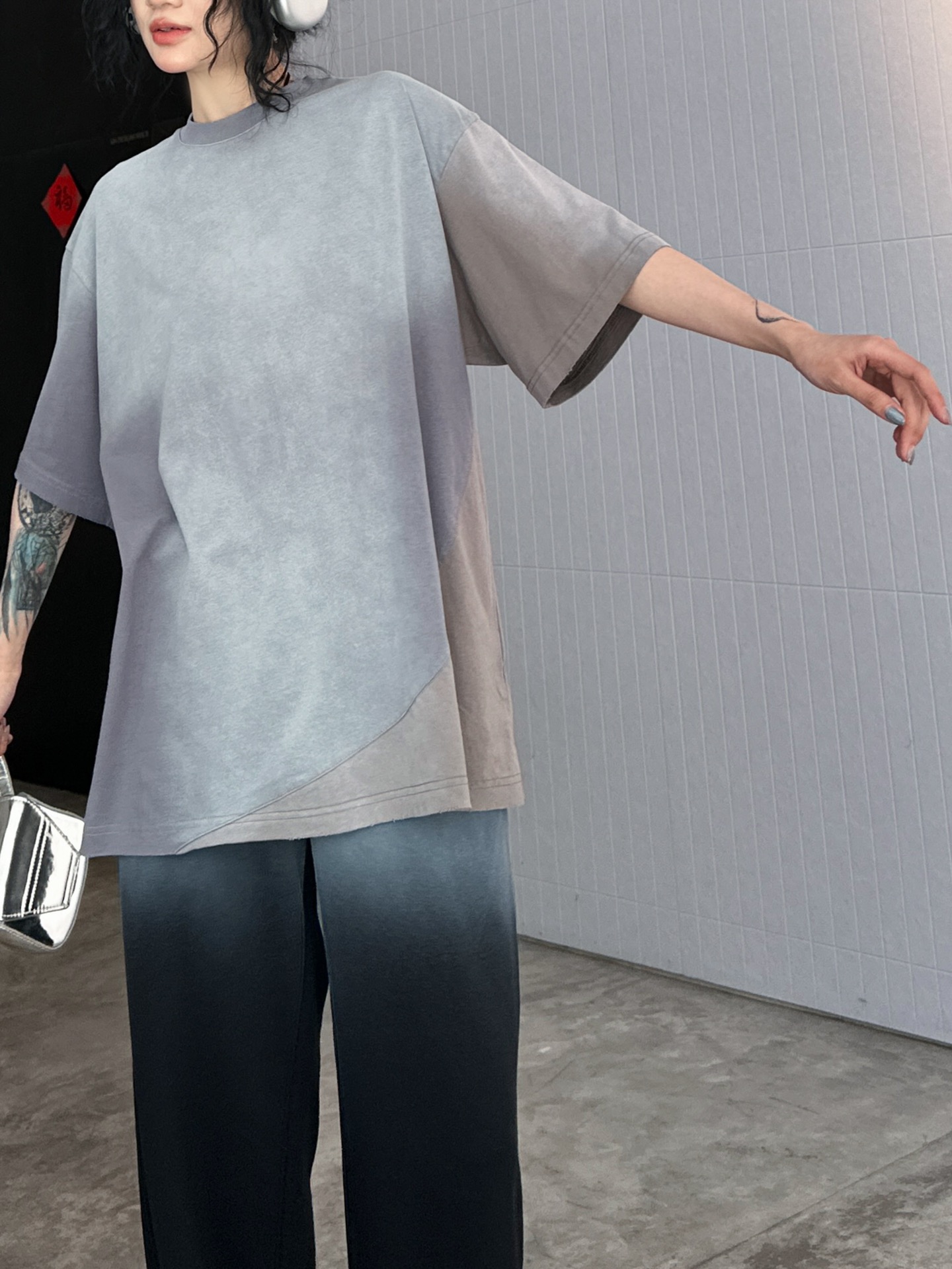  🆕  ACNE｜新款拼接撞色洗水T恤，百分百纯棉  尺码SML