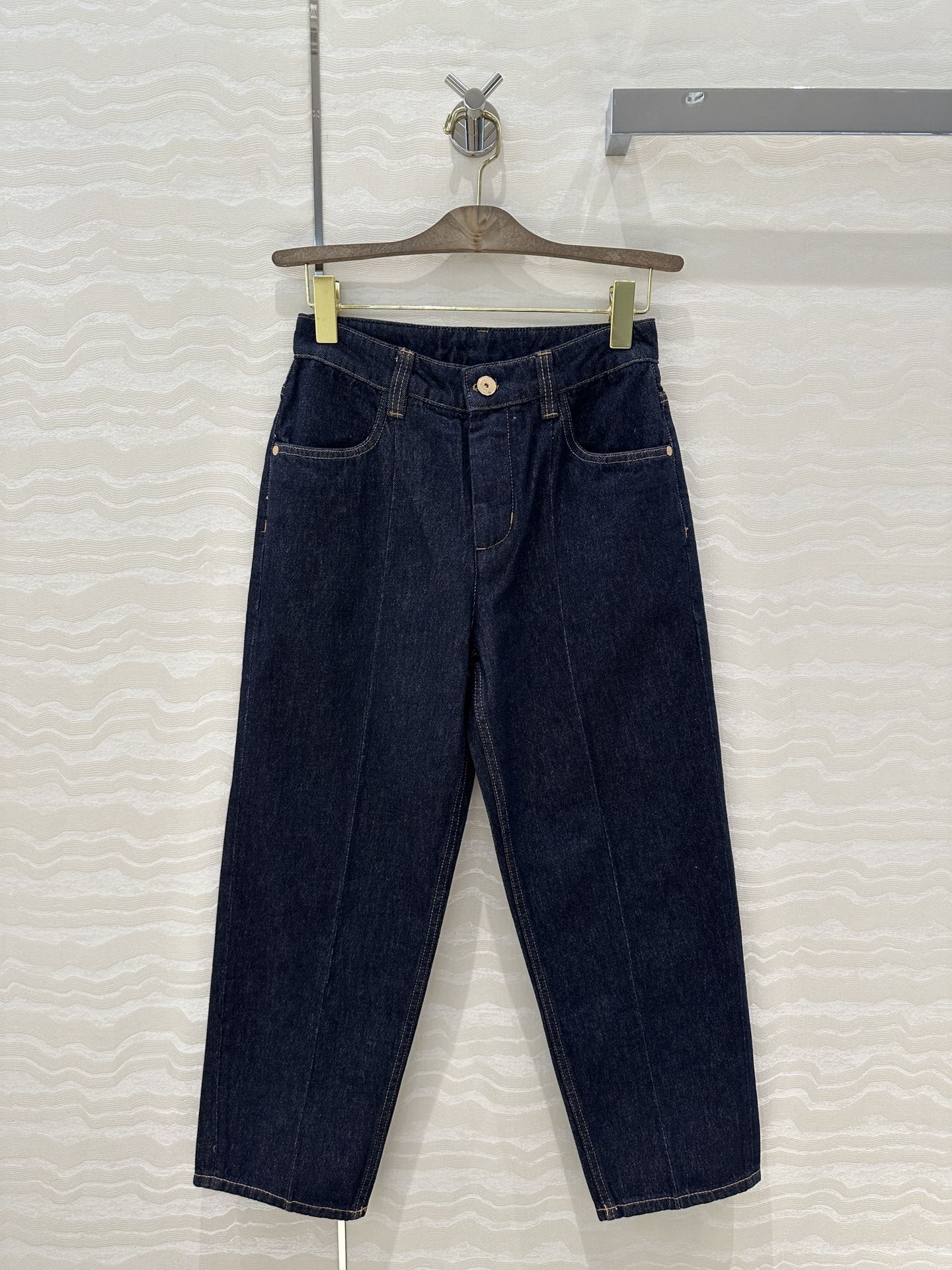 Pantalones Vaqueros Rectos Vintage de Tiro Alto para Mujer