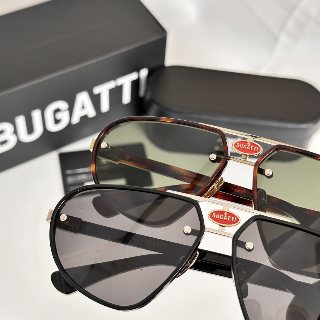 P‼ 细节图 BUGATT \n布加迪Bugatti-太阳镜上线咯\nMODEL：，SIZE:--.\nBugattiEyewear CollectionOne中最独特的一款·并配有珍贵的超豪华套装。\n-手工制作的日本醋酸纤维素框架正面 -.纯 五金件\n-级日本 螺丝及组件\n男士推荐