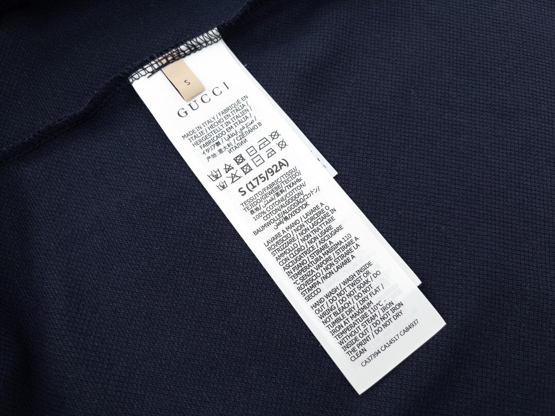 古驰/Gucci 夏季新款 经典字母刺绣红绿条纹翻领短袖Polo衫