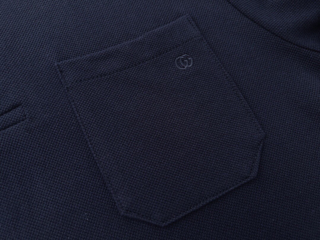 古驰/Gucci 夏季新款 经典字母刺绣红绿条纹翻领短袖Polo衫