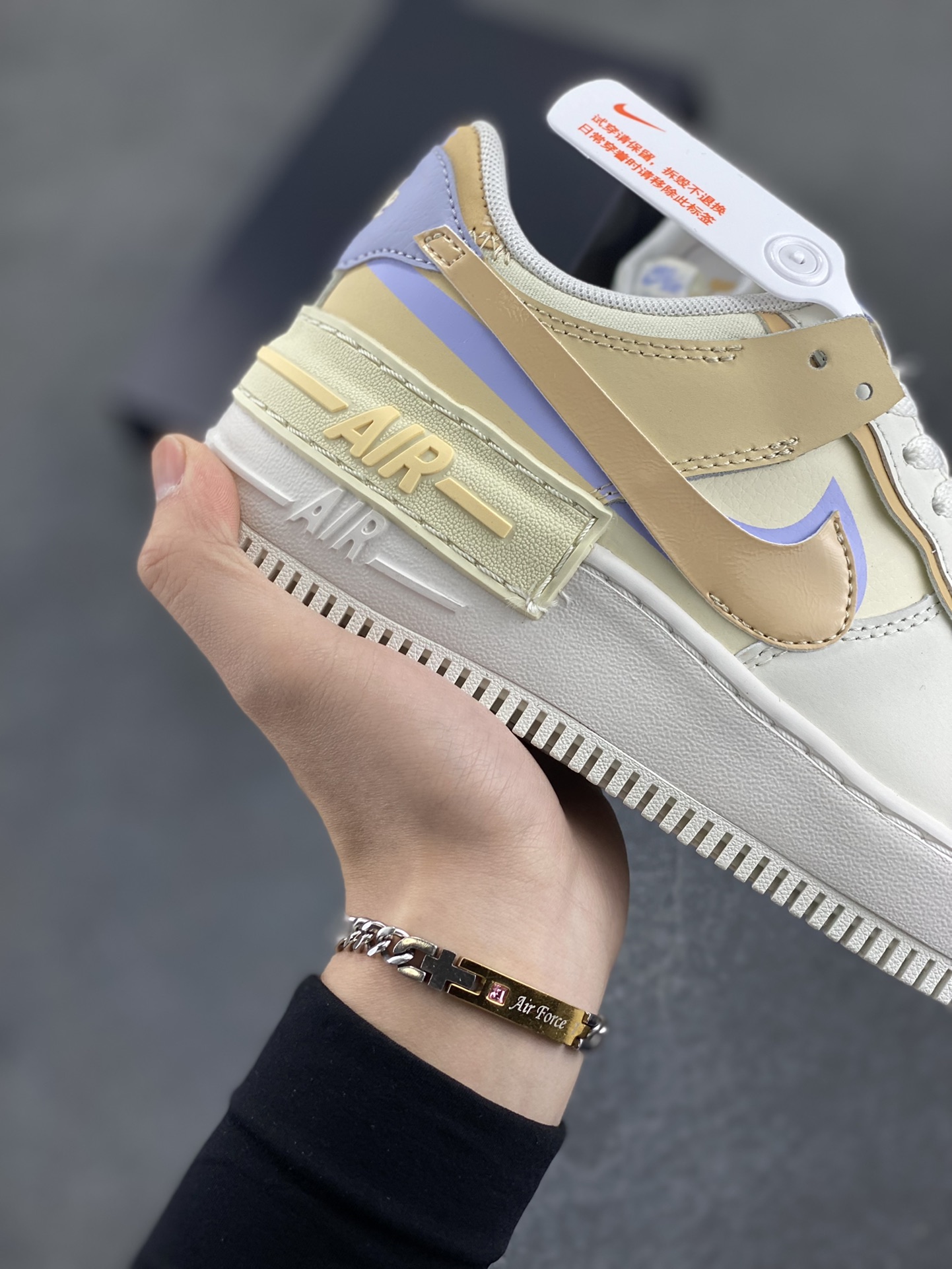 图片[6]-NK Air Force 1 Shadow 轻量增高低帮百搭板鞋\”拼接马卡龙\” 全新少女系解构主义设计双层轻量EVA发泡中底+防滑RB橡胶外圈底鞋底 原楦头原纸板 打造纯正空军版型 专注外贸渠道 全掌内置蜂窝气垫 原盒配件 原厂中底钢印、拉帮完美 货号： DZ1847-114 尺码：35.5 36 36.5 37.5 38 38.5 39 40 40.5 41 42-选品中心