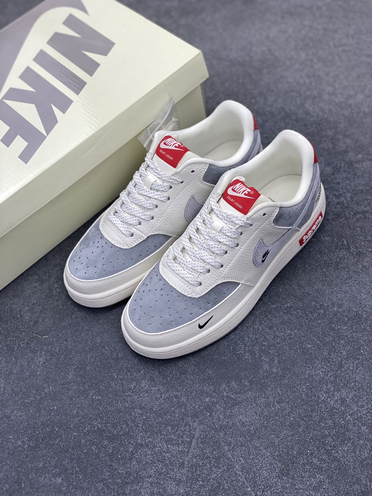 图片[8]-海外爆款 ZP订单 NIKE EBERNON Low prm 小空军低帮百搭透气休闲运动板鞋 独家头层版本 原数据独家私模大底 纯正版型 清洁度完美 货号：FD5188-123 尺码：36 36.5 37.5 38 38.5 39 40 40.5 41 42 42.5 43 44 44.5 45-选品中心