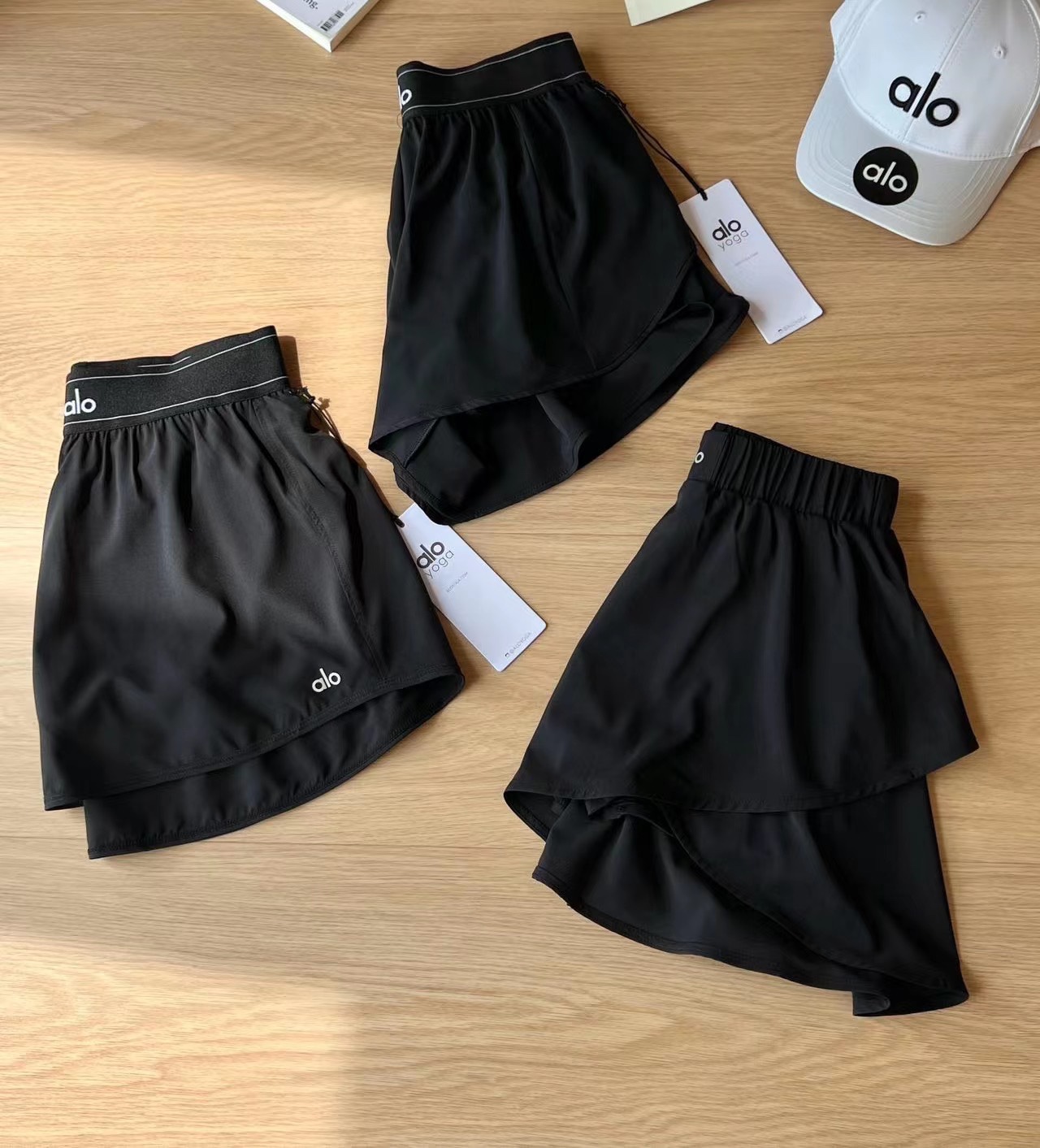 ALO Yoga Black Tennis Skirt | High-Performance Running Shorts - Sizes S, M, L 6 i1741409132 4399 4