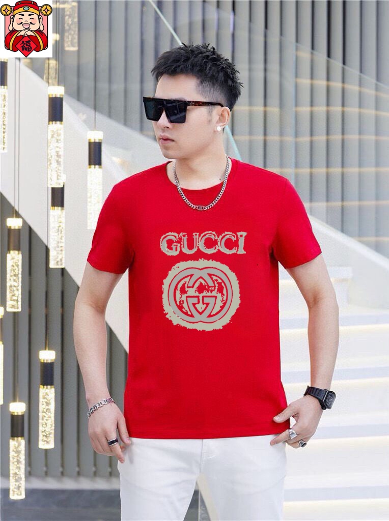 Gucci 品牌【GUCCI 古奇】(胖子福音) 男士休闲短袖T恤 2025春夏新品