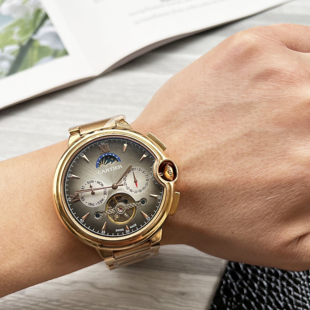 NO:148336,Platinum Steel 30 Blue Balloon Series Shockingly launched [Latest] Cartier Multifunctional Boutique Design [Type] Boutique Men's Watch [Watch Strap] Real Cowhide Strap [Movement] High-end Fully Automatic Mechanical Movement [Mirror] Mineral Strengthened Glass (More High Definition) Elegant Taste, Exotic, Ingenious, Ingenious, Wrist Treasure, Size Diameter 42mm Thickness 12.5mm Hot Sale!  Welcome to reprint!  cartier cowhide19860909白金钢30 蓝气球系列 震撼上市【最新】卡地亚 多功能精品设计【类型】精品男士腕表【表带】真牛皮表带【机芯】高端全自动机械机芯【镜面】矿物质强化玻璃（更高清） 品味高雅 浩瀚大气 匠心独运 腕间瑰宝 尺寸直径42mm厚12.5mm热卖上市！欢迎转载！,,cartier,cowhide,Watch