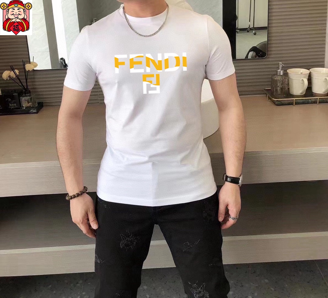 Fendi 品牌【FENDI 芬迪】(胖子福音) 男士休闲短袖T恤 2025春夏新品