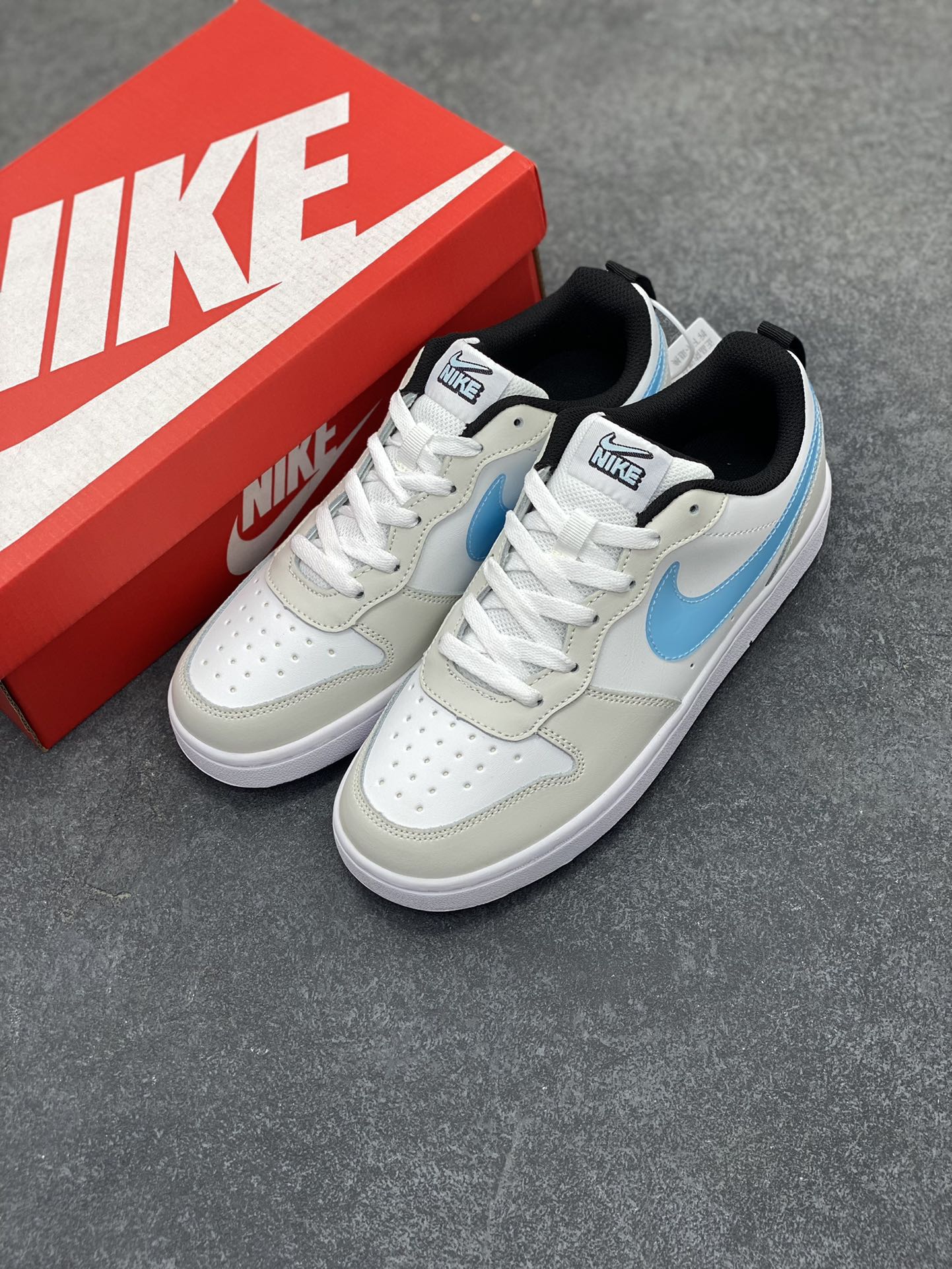 图片[8]-福利特价 Nike Court Borough Low 低帮百搭透气休闲运动板鞋男女鞋 经典耐用的设计，兼顾舒适脚感和出众风范，演绎匠心之作。结构性的支撑贴合感结合复古篮球设计，塑就场外全明星风范。 货号：CW1624-100 尺码：36 36.5 37.5 38 38.5 39 40 40.5 41 42 42.5 43 44 45-选品中心