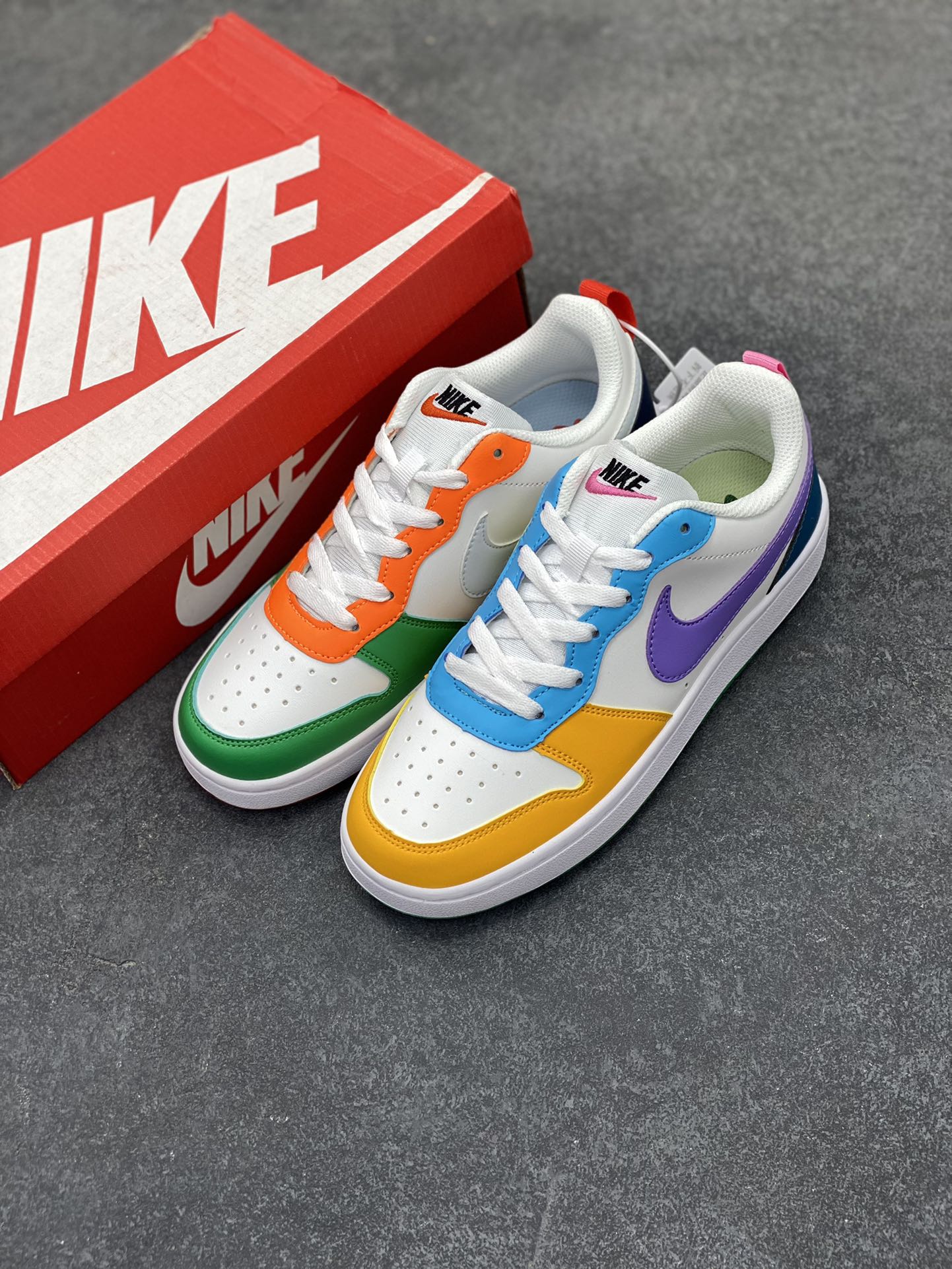 图片[8]-福利特价 Nike Court Borough Low 低帮百搭透气休闲运动板鞋男女鞋 经典耐用的设计，兼顾舒适脚感和出众风范，演绎匠心之作。结构性的支撑贴合感结合复古篮球设计，塑就场外全明星风范。 货号：FQ8373-902 尺码：36 36.5 37.5 38 38.5 39 40 40.5 41 42 42.5 43 44 45-选品中心