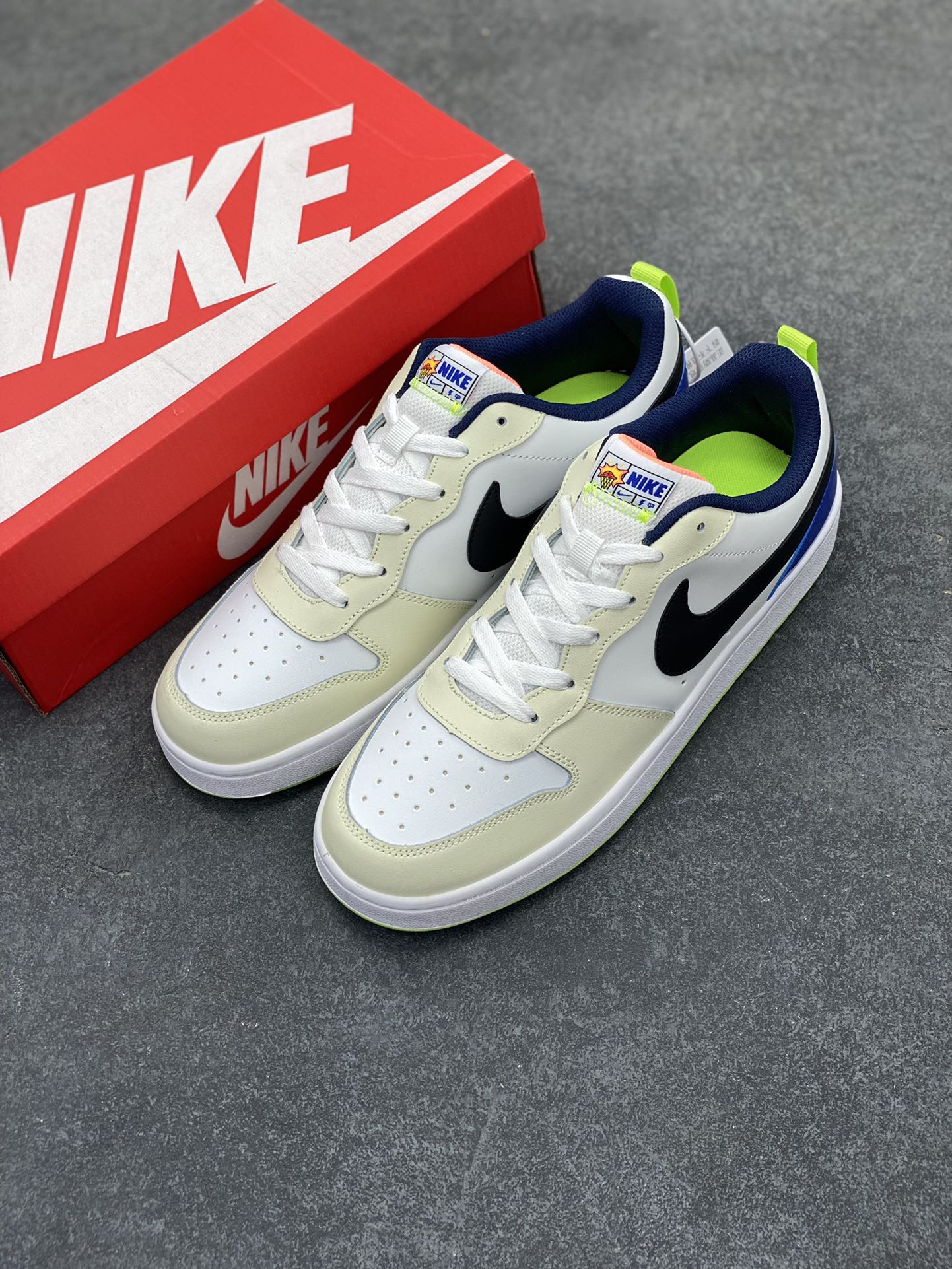 图片[8]-福利特价 Nike Court Borough Low 低帮百搭透气休闲运动板鞋男女鞋 经典耐用的设计，兼顾舒适脚感和出众风范，演绎匠心之作。结构性的支撑贴合感结合复古篮球设计，塑就场外全明星风范。 货号：FB1394-101 尺码：36 36.5 37.5 38 38.5 39 40 40.5 41 42 42.5 43 44 45-选品中心