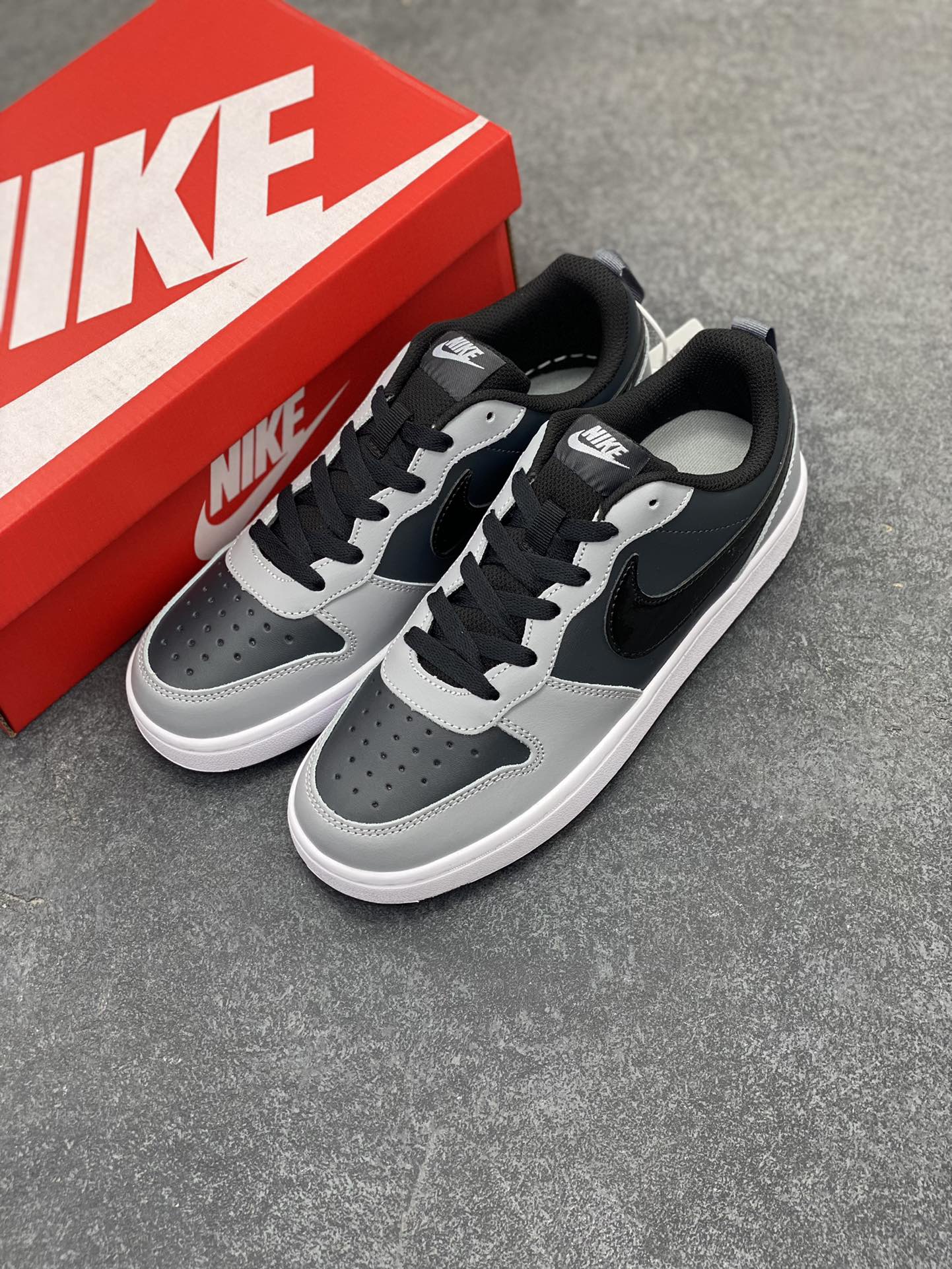 图片[8]-福利特价 Nike Court Borough Low 低帮百搭透气休闲运动板鞋男女鞋 经典耐用的设计，兼顾舒适脚感和出众风范，演绎匠心之作。结构性的支撑贴合感结合复古篮球设计，塑就场外全明星风范。 货号：BQ5448-014 尺码：36 36.5 37.5 38 38.5 39 40 40.5 41 42 42.5 43 44 45-选品中心