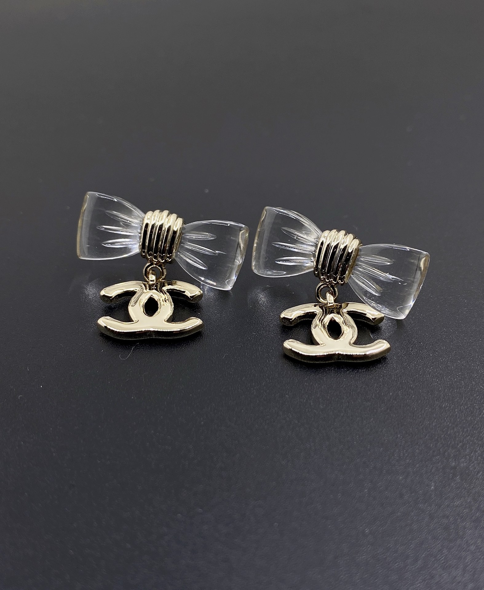 NO:107388,ch*nel latest transparent bow earrings】consistent ZP brass material, jewelry quality, earrings19860909ch*nel 最新款透明蝴蝶结耳环】一致ZP黄铜材质,饰品精品,earrings,Jewelry