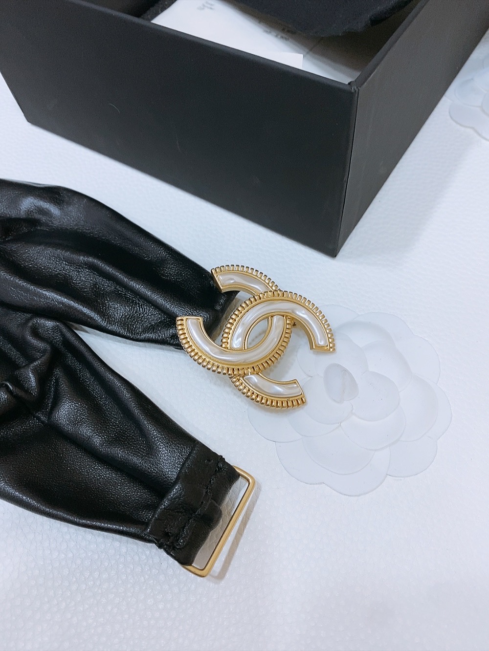 Chanel 代购级 香奈儿 chanel 光面CC黄铜搭扣 羊皮弹力腰带 弹性极好 3