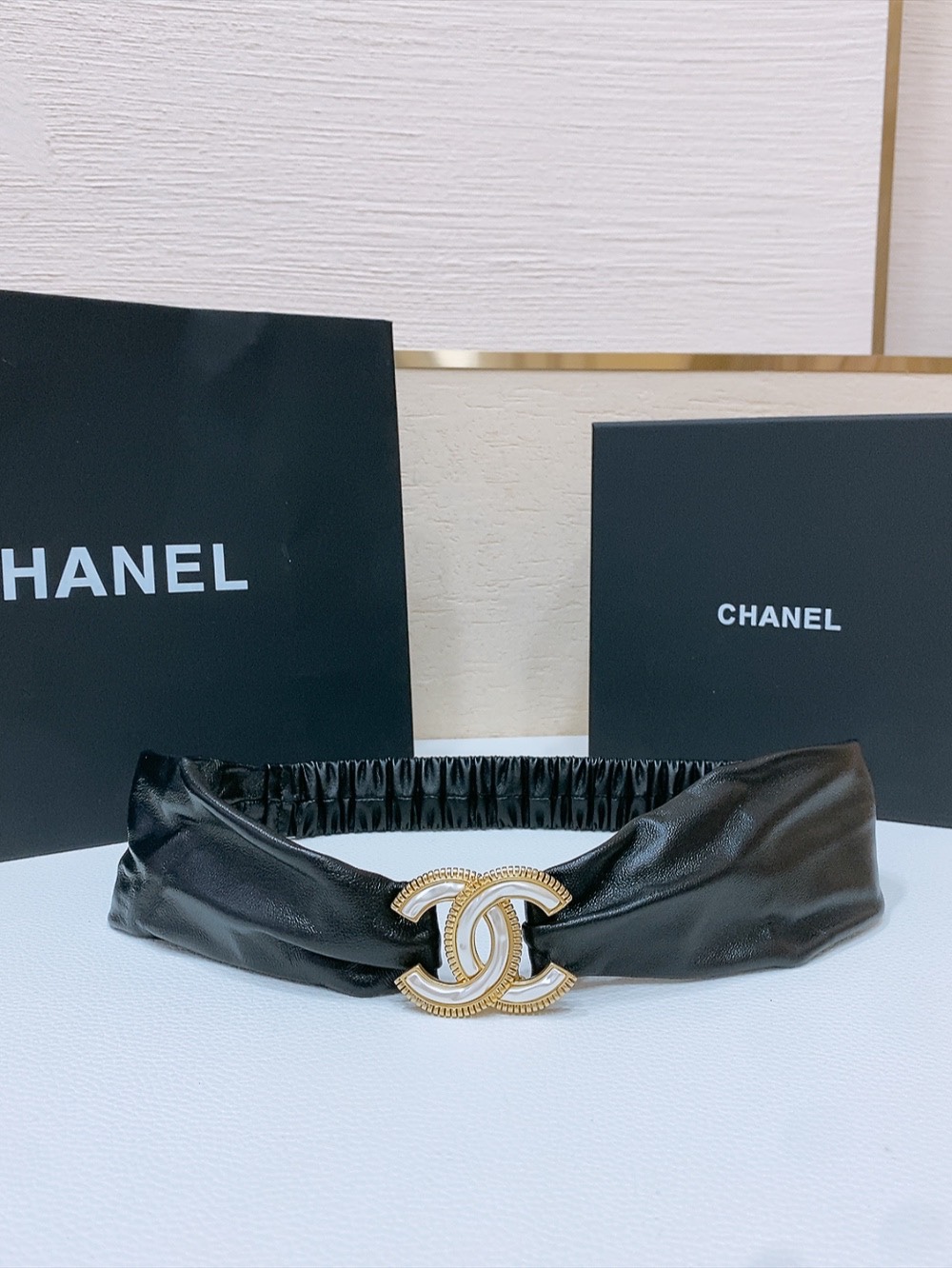 Chanel 代购级 香奈儿 chanel 光面CC黄铜搭扣 羊皮弹力腰带 弹性极好 3