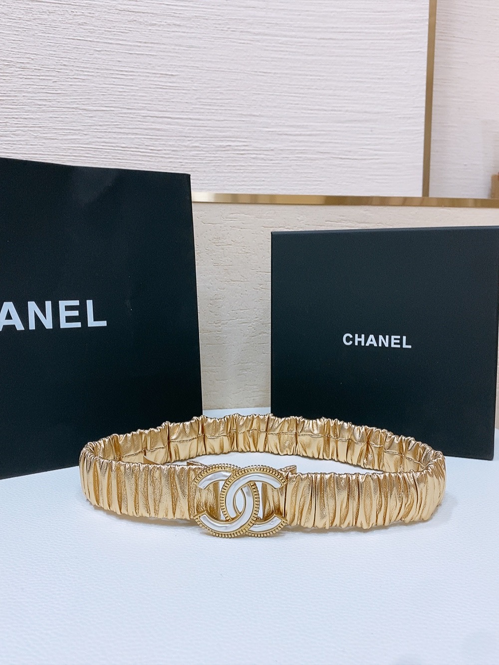 Chanel 代购级 香奈儿 chanel 24c cc树脂白 齿链黄铜logo扣 小牛皮 银色金属 与 金色金属 3