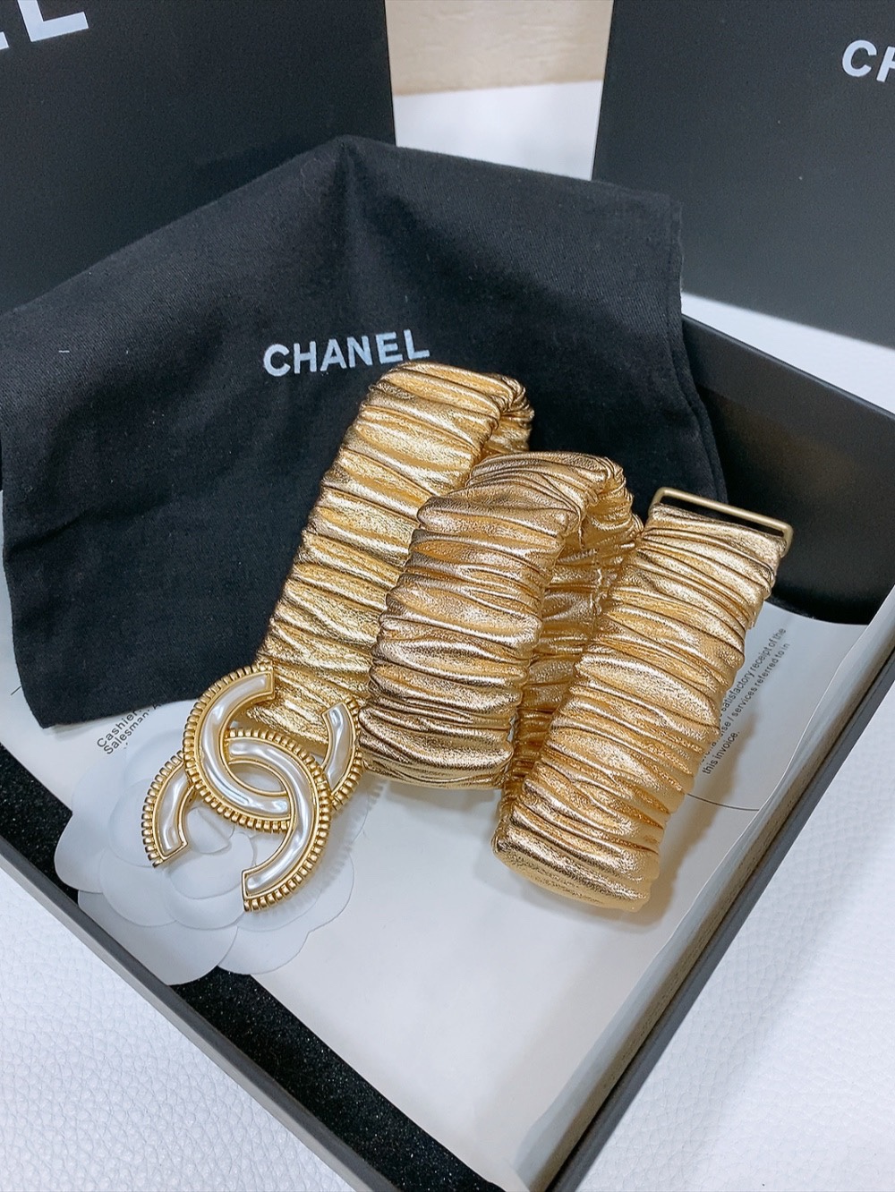Chanel 代购级 香奈儿 chanel 24c cc树脂白 齿链黄铜logo扣 小牛皮 银色金属 与 金色金属 3