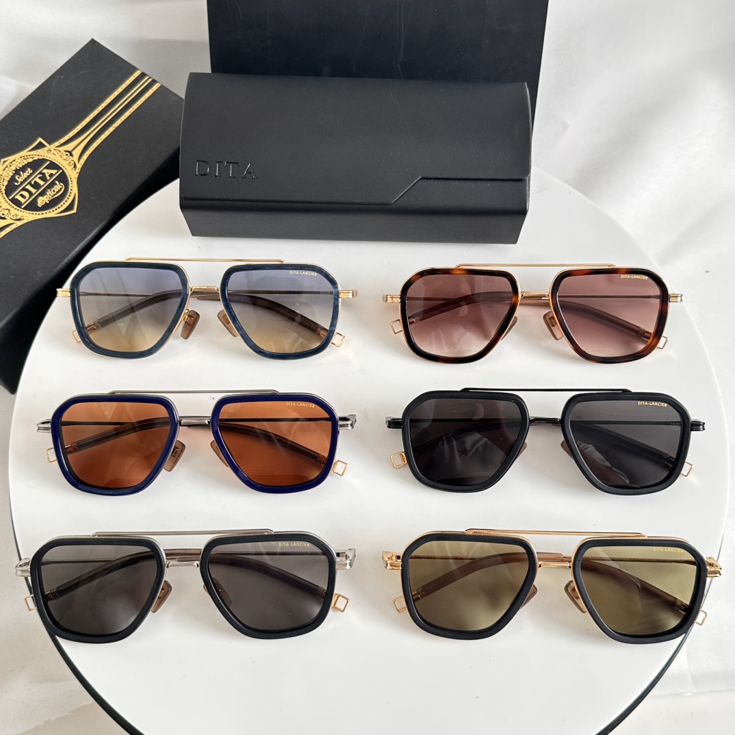  ‼️Dita 
mod：DLA433
高清正品镜片 金灿灿 
Size：53-20 142-