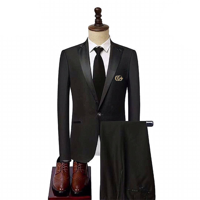 Gucci Men’s Black Suit Set – Business & Wedding Attire – High-End Designer