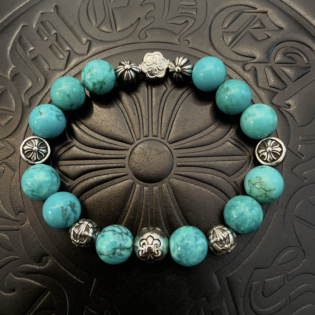 NO:113931,Batch New [Counter Quality] Chrome Hearts Croxin Classic Retro Multi-Element Turquoise Bracelet Bracelet, Kuaishou/ins/Little Red Book popular, different concave and convex and convex design styles present unique. Cross Scout Flower is Croxin's logo, so it lasts for a long time. Genuine version of Chrome Hearts Croxin, different from the market, benchmark the quality of the version, look at the details of the letter printing, retro, old gray oxygen level. Seiko version!  , jewelry boutique, chrome hearts, chrome hearts, bracelet19860909批 新款【专柜品质】Chrome Hearts克罗心经典复古多元素绿松石手串手链 ,快手/ins/小红书热门,凹凸造型不同的花纹设计风格呈现出与众不同 十字架童军花是克罗心的标志 所以更经久不衰 正品打版Chrome Hearts克罗心 区别市场普通轻版 对版对标品质 看字印细节 复古做旧灰氧程度.精工版本！,饰品精品,chrome hearts,chrome hearts,bracelet,Jewelry