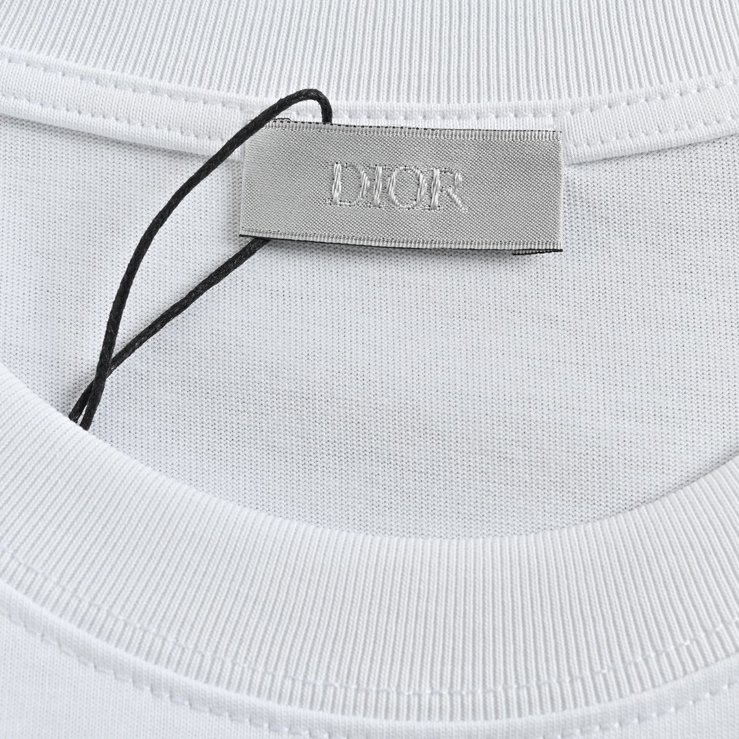 迪奥/Dior 夏季新款 老花字母贴布圆领短袖T恤
