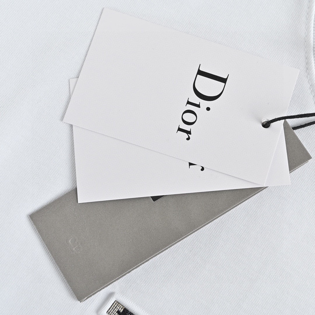 迪奥/Dior 夏季新款 老花字母贴布圆领短袖T恤