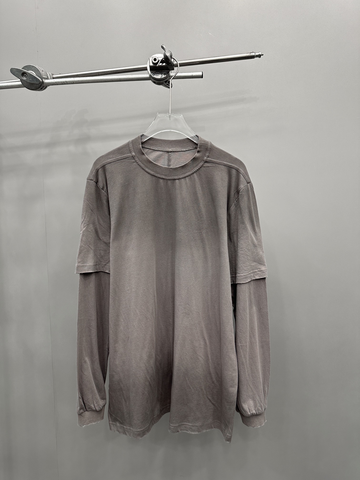  🆕Rick Owens ｜新款t恤，纯棉面料，重工做旧水洗工艺，喷色处理废土风十足，假两件设计一衣多穿