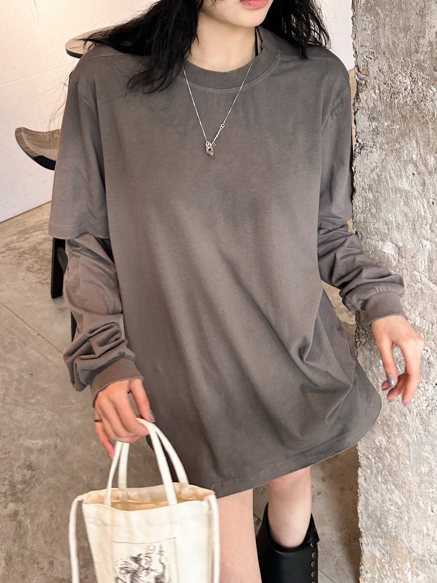 🆕Rick Owens ｜新款t恤，纯棉面料，重工做旧水洗工艺，喷色处理废土风十足，假两件设计一衣多穿