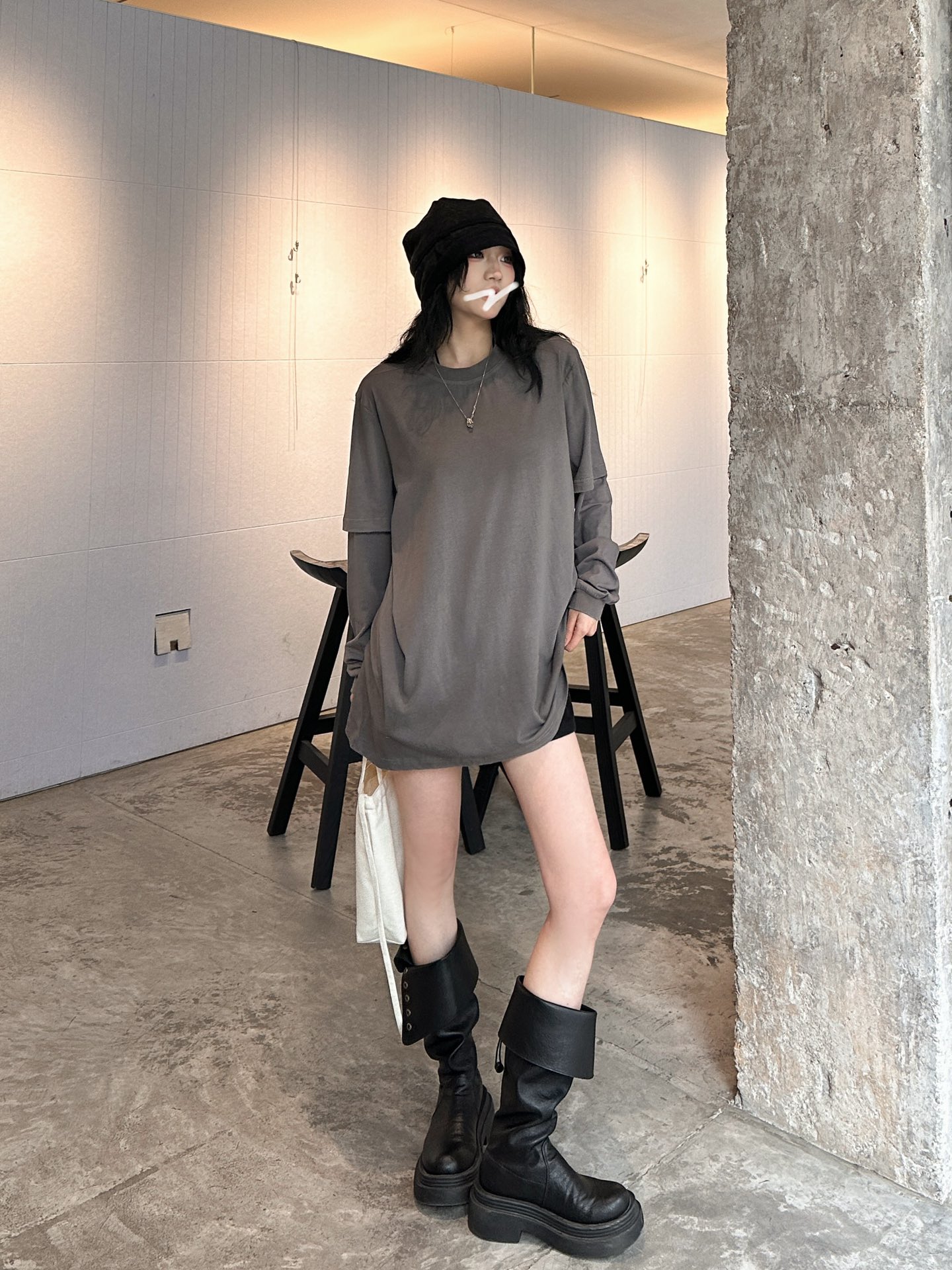  🆕Rick Owens ｜新款t恤，纯棉面料，重工做旧水洗工艺，喷色处理废土风十足，假两件设计一衣多穿