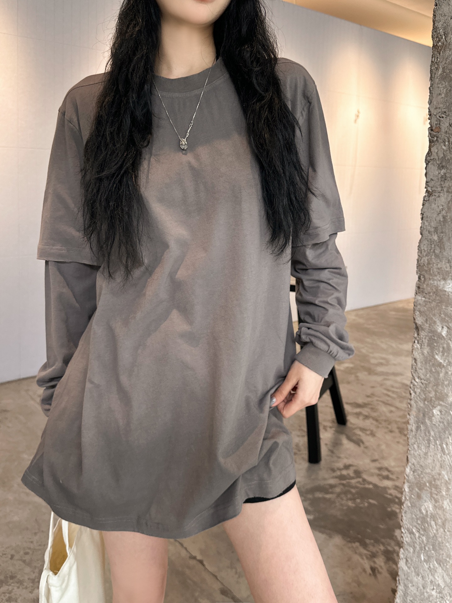  🆕Rick Owens ｜新款t恤，纯棉面料，重工做旧水洗工艺，喷色处理废土风十足，假两件设计一衣多穿