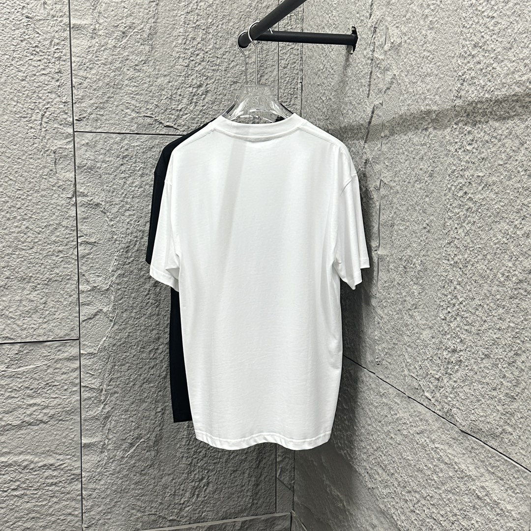 “2025 Summer Short Sleeves: Classic Totem-Stamp, Custom Double-Garbing, Pure Cotton, Various Sizes” - 图片 4