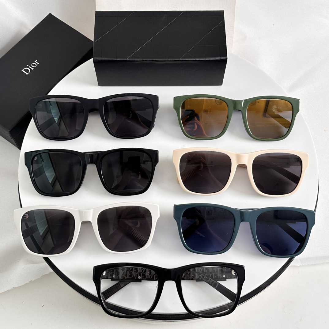  ‼️ 模特图 新品 。迪奥板材字母太阳眼镜 Dior B23 S2F 时尚CD高级方形潮款墨镜🕶 男女