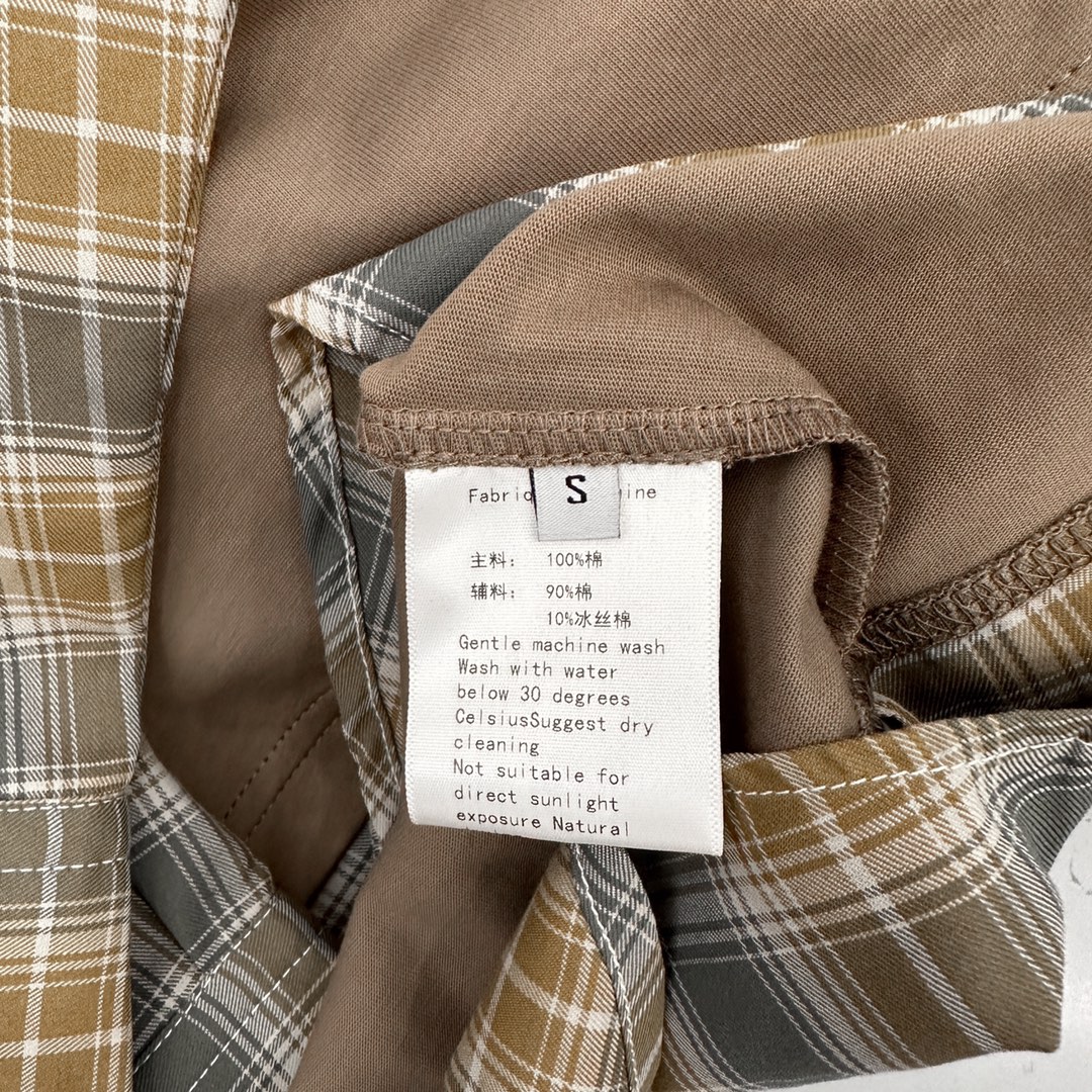  🆕ACNE｜新款长袖，磨毛棉面料，拼接定制格纹衬衫，假两件设计感十足，宽松版型不挑人，尺码Sml