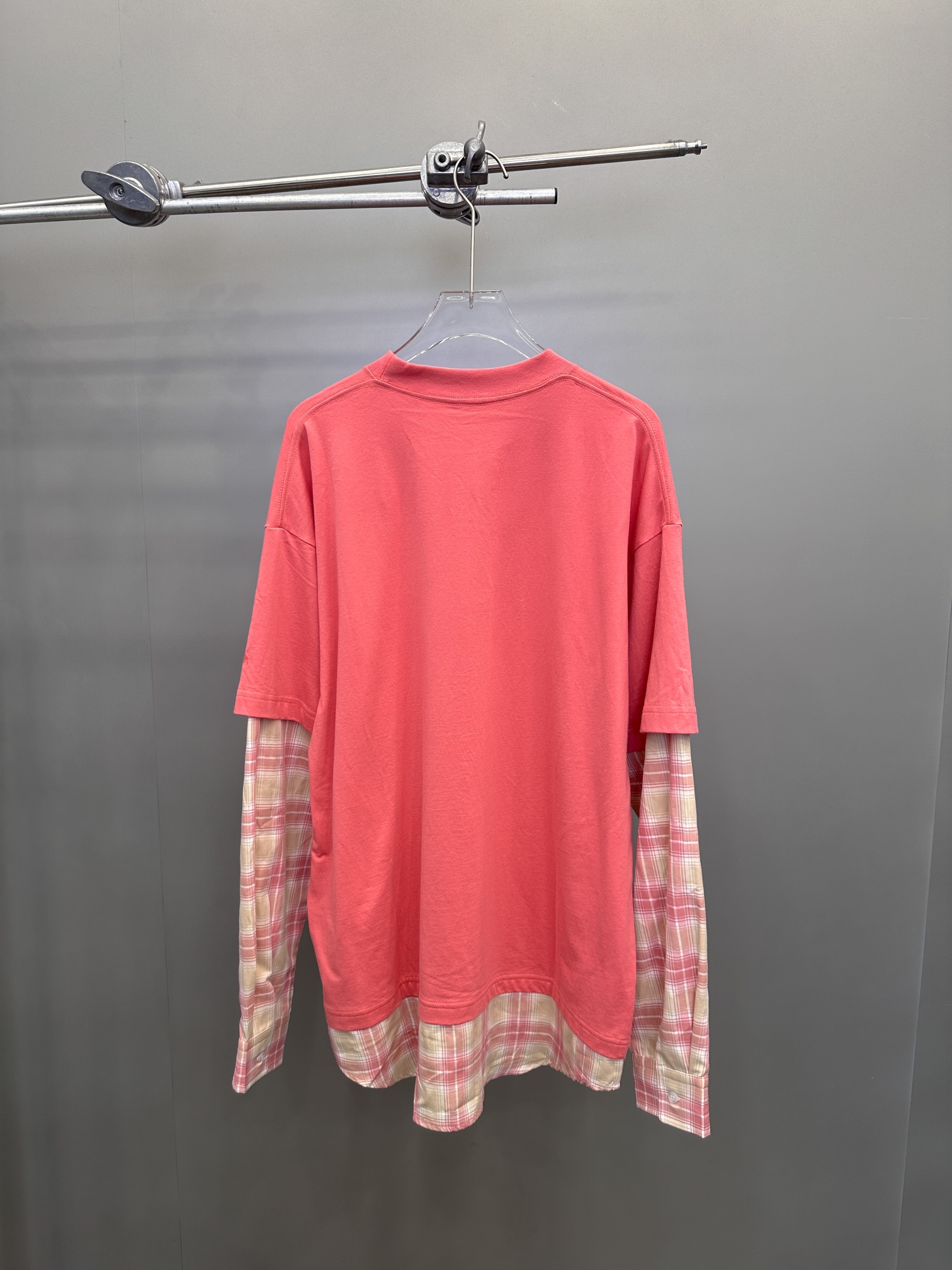  🆕ACNE｜新款长袖，磨毛棉面料，拼接定制格纹衬衫，假两件设计感十足，宽松版型不挑人，尺码Sml
