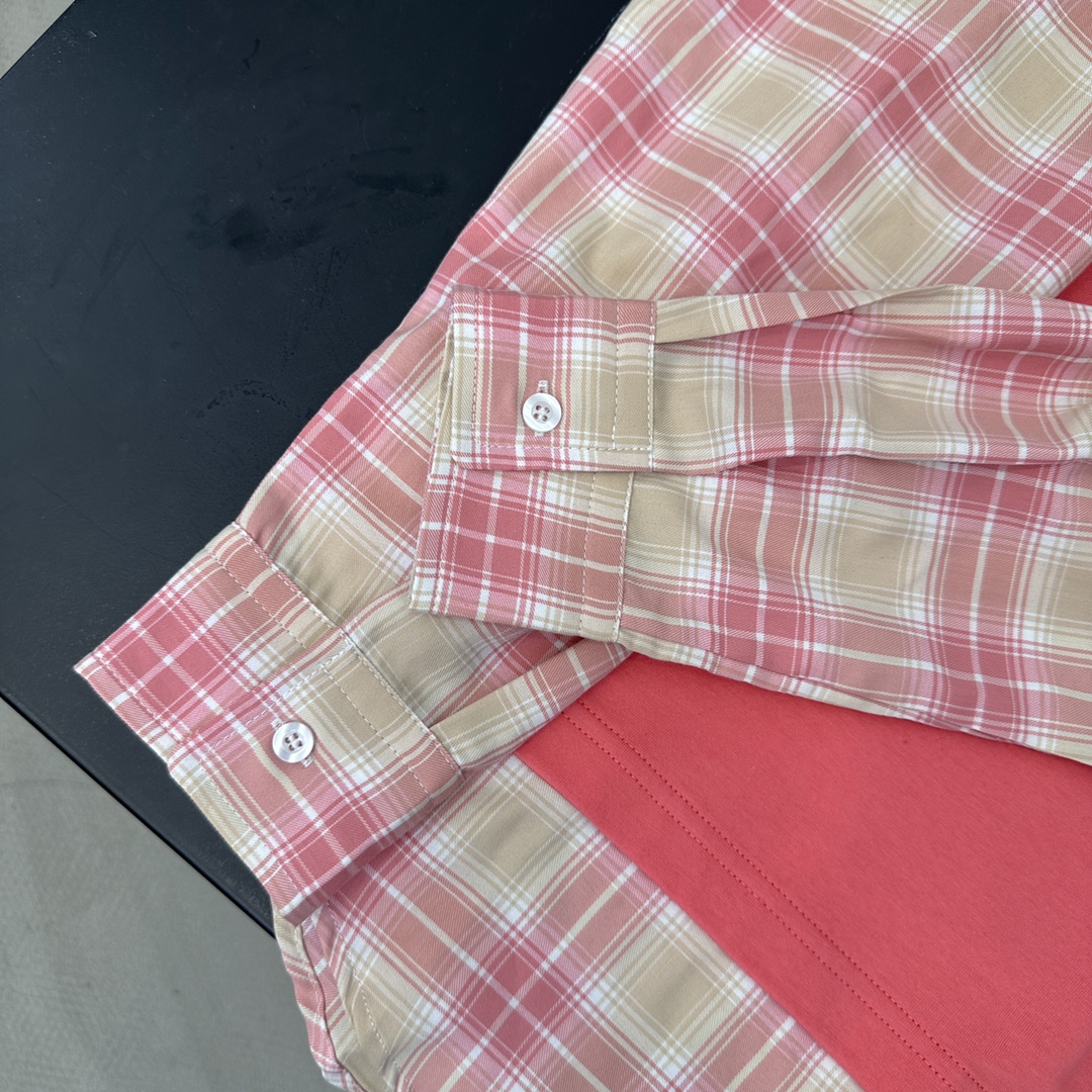 🆕ACNE｜新款长袖，磨毛棉面料，拼接定制格纹衬衫，假两件设计感十足，宽松版型不挑人，尺码Sml