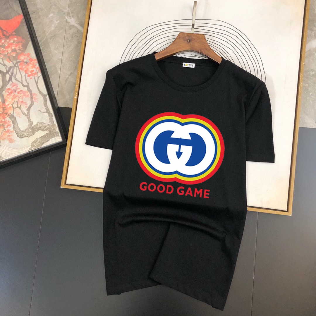 Gucci 品牌【GUCCI 古奇】(胖子福音) 男士休闲短袖T恤 2025春夏新品
