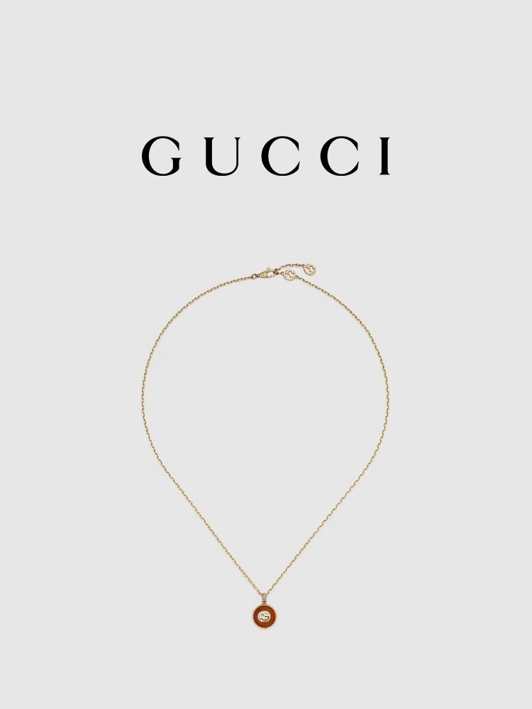 NO:107210,GUCCI Gucci Interlocking series yellow 18K gold necklace, jewelry boutique, gucci, gucci, necklace19860909GUCCI古驰Gucci Interlocking系列黄色18K金项链,饰品精品,gucci,gucci,necklace,Jewelry