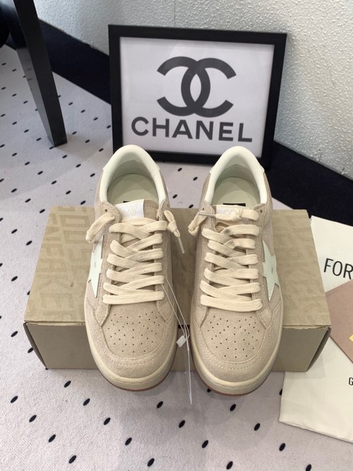 Golden Goose Ball Star Sneakers in Beige Suede with Signature Star 1 Golden Goose Ball Star Sneakers in Beige Suede with Signature Star