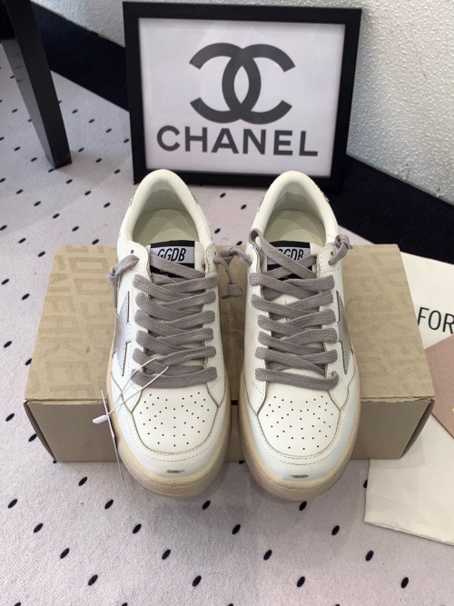 Golden Goose Superstar Sneakers - White Leather with Silver Star 1 Golden Goose Superstar Sneakers - White Leather with Silver Star